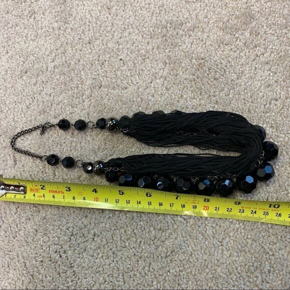 Kien vintage black Layered chunky beaded rope and chain necklace - Picture 4 of 5